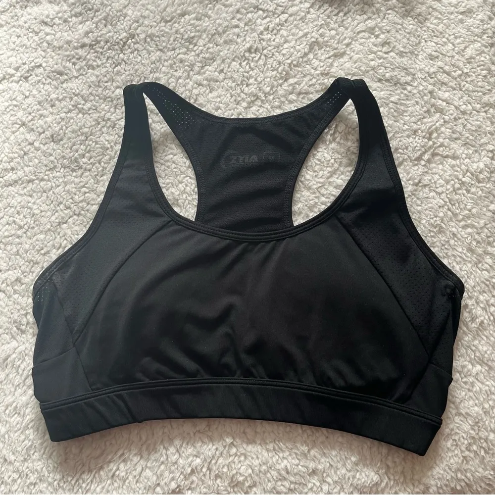 ZYIA Active Women's Black Mesh Sports Bra in Size Medium - Image 3