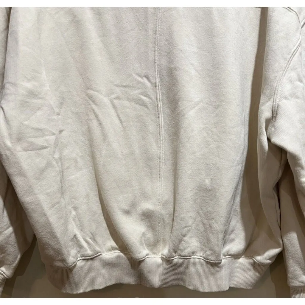 BDG Urban Outfitters Crew Neck Sweatshirt Size Medium ~ Oversized ~ Ivory/Blue - Image 6