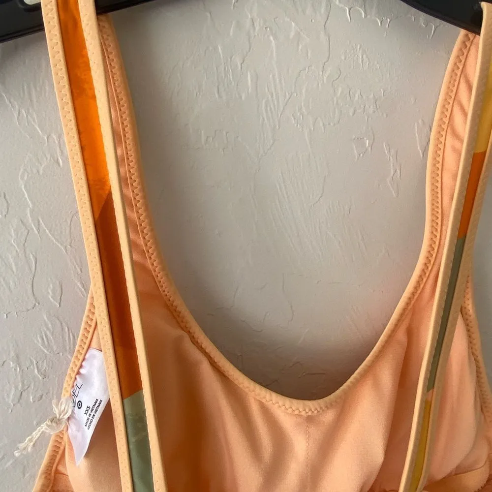 Fe Noel orange peach green multicolored one piece swimsuit Size XXS - Image 6