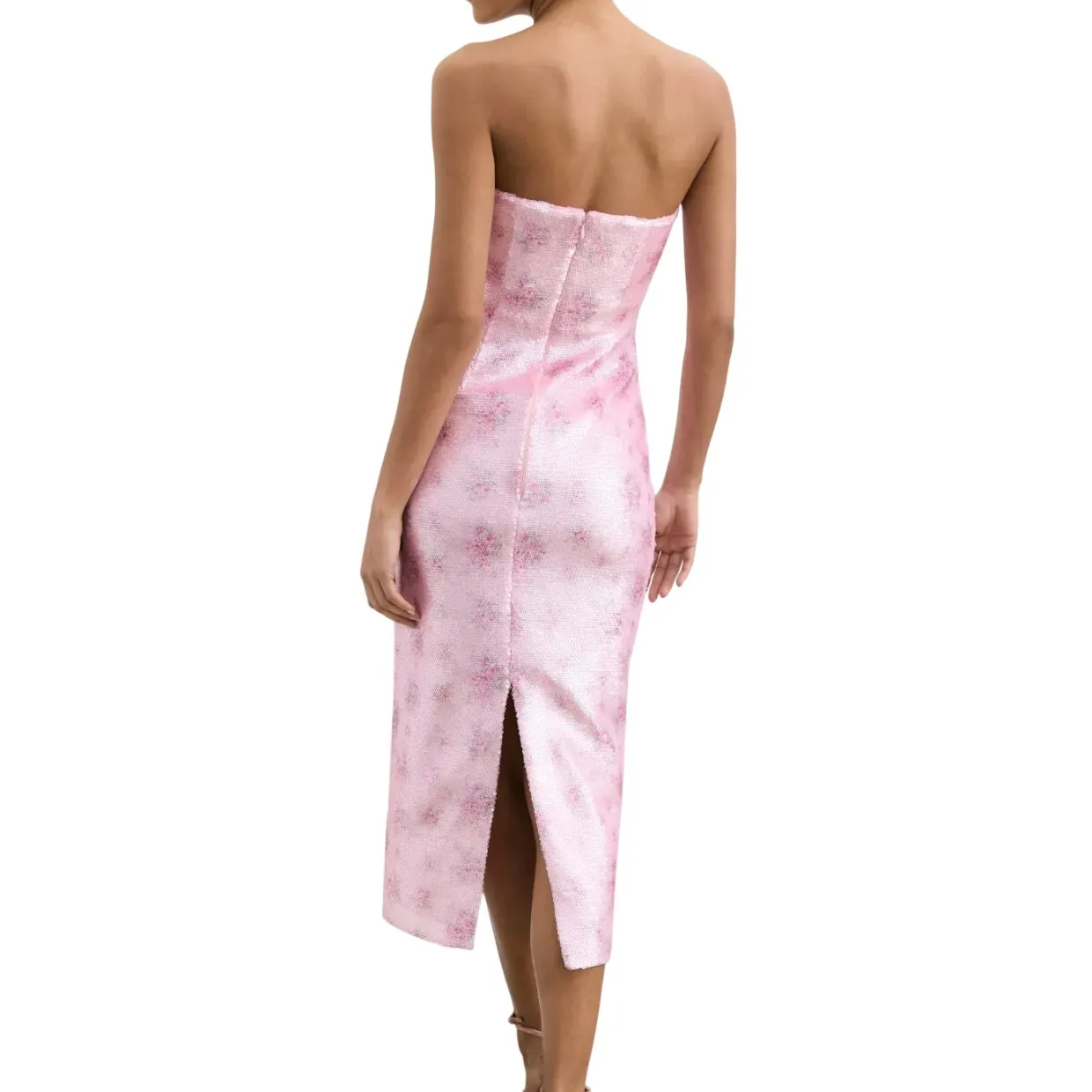 LoveShackFancy Stasia Sequin Dress in Pink, Size US 0 - Image 3