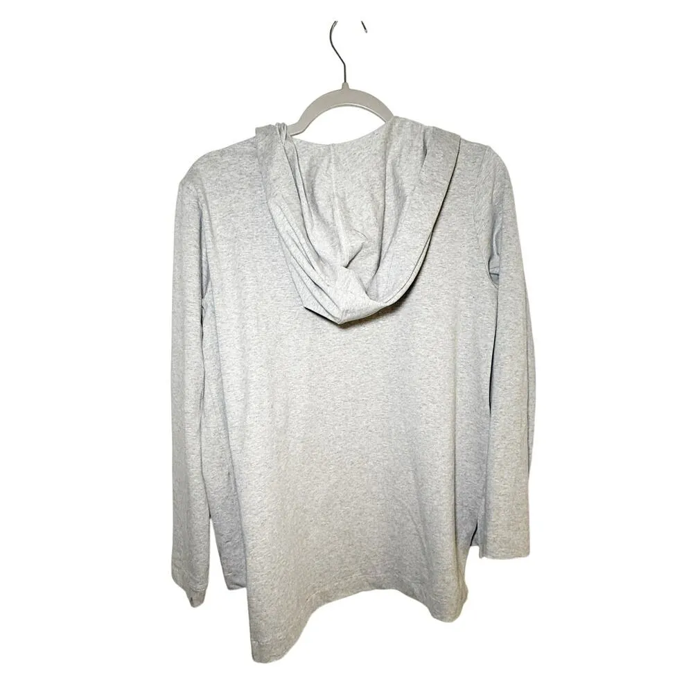 Eileen Fisher Jersey Hooded Cardigan Organic Cotton Dark Pearl Gray Size XS NEW - Image 2