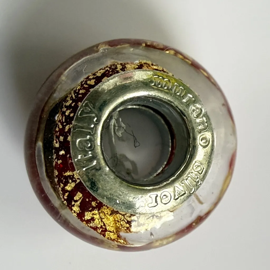 🇮🇹 Murano Glass Charm With 925 Silver Core. Red - Image 4