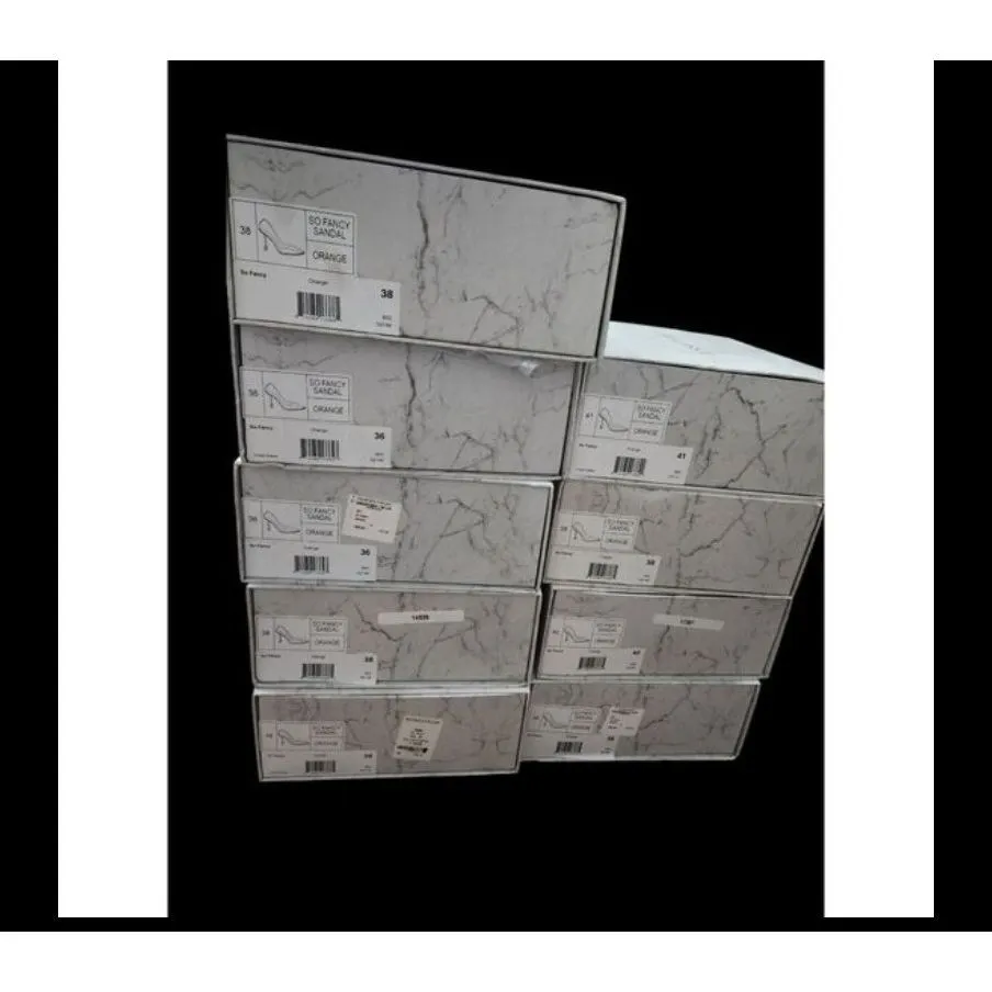 Jessica Rich Women So Fancy Tall Pump Clear Pointed Toe heel Orange Sz 6, 8, 9, - Image 5