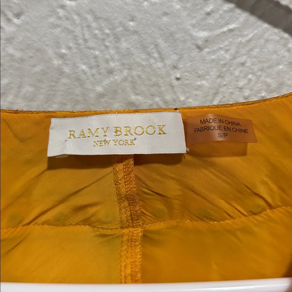 Ramy Brook Jodi Blouse Top in Tangerine Size Small - Image 2