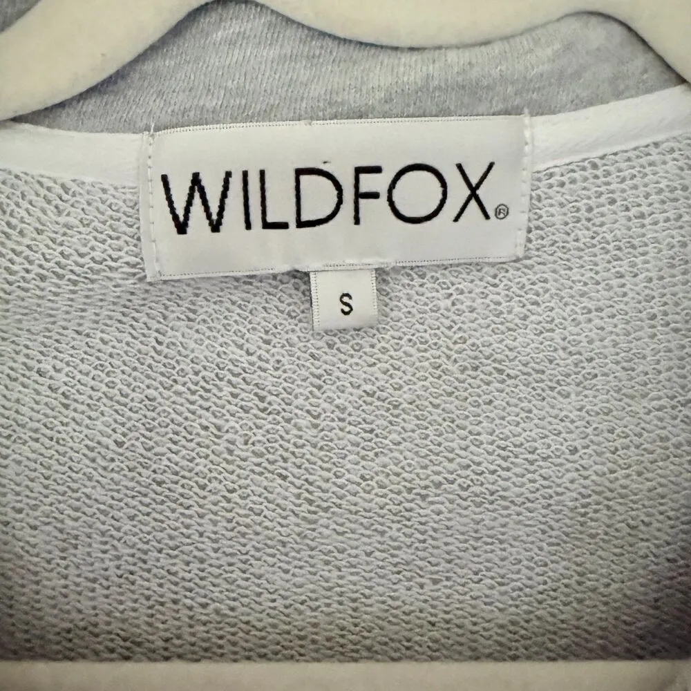 Wildfox Rainbow Pride Gray Half Zip Retro Fit Banded Cuff Cozy Pullover Sweat S - Image 4
