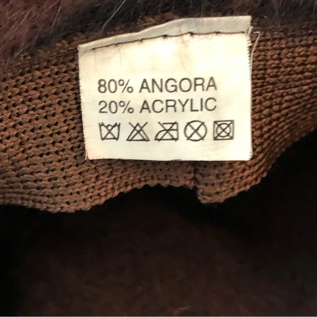 Angora blend bucket Hat Brown/Black Tiger Print Brown - Image 6