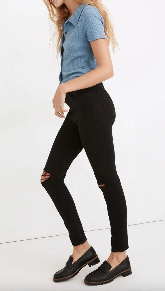 Madewell Women's 10" Roadtripper Super Soft Distressed Black Jeans - 26P - Image 3