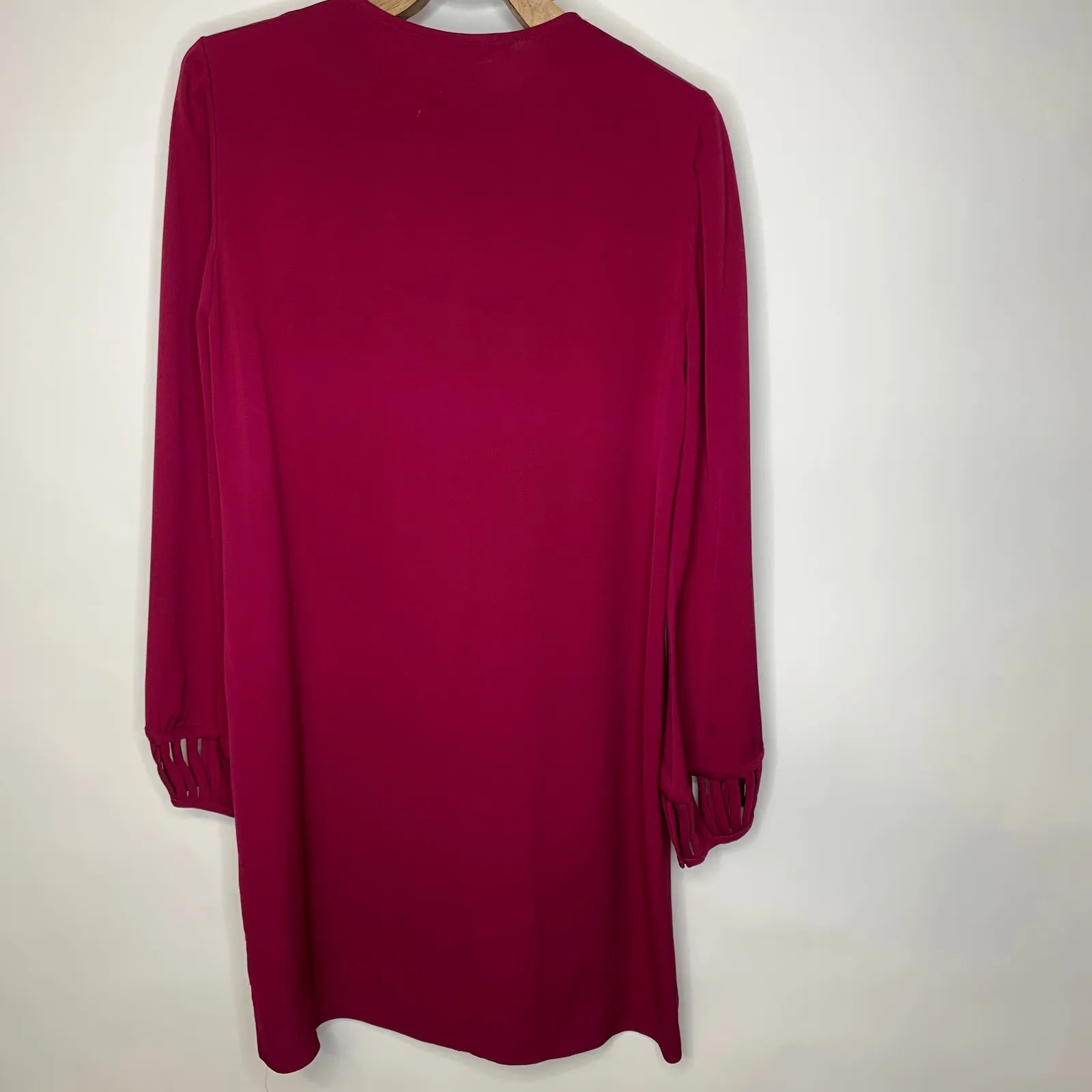 Diane Von Furstenberg Silk Shirt Dress Sz 2 Belt Tie - Image 5