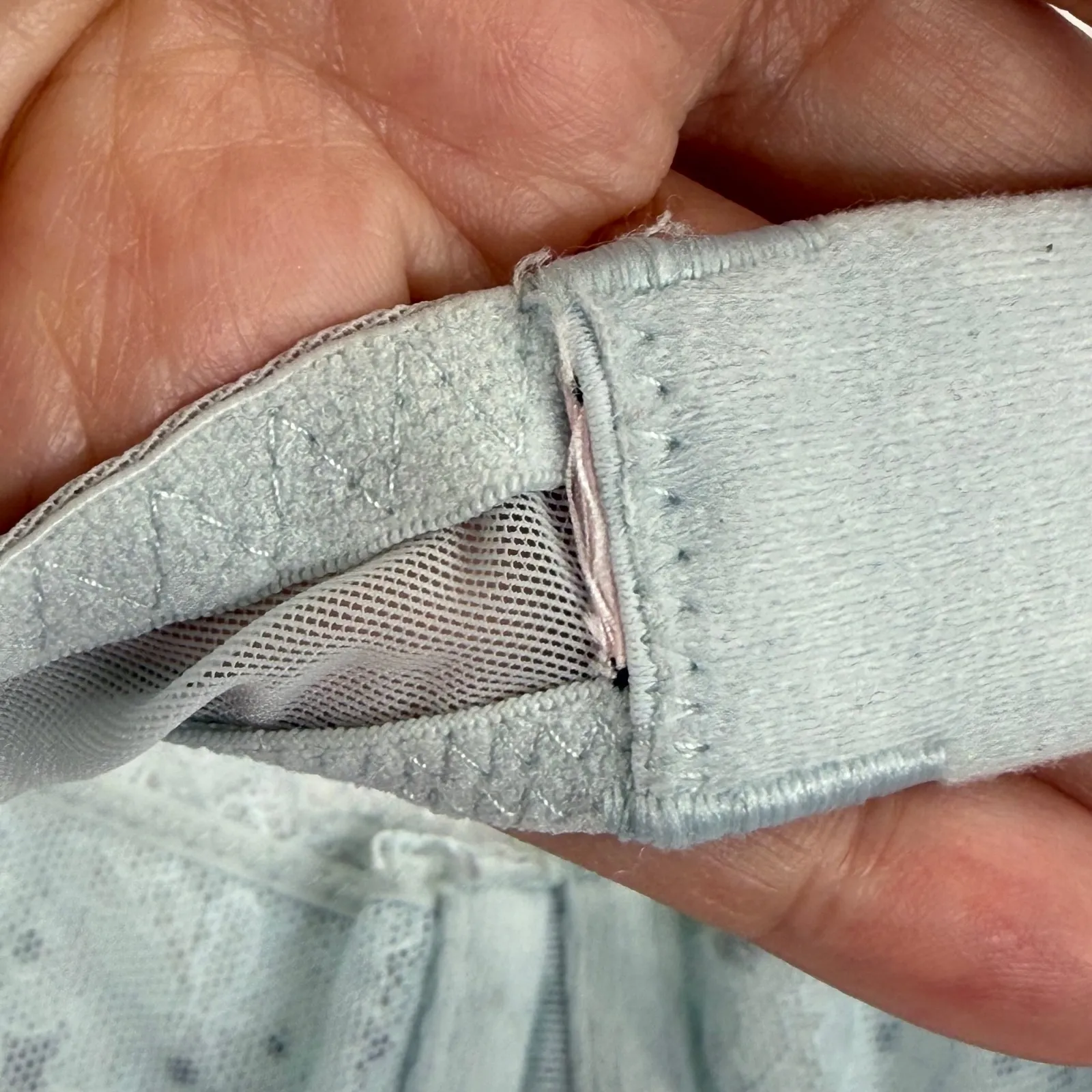 Victoria's‎ Secret PINK 32C Blue Lace Rhinestone Embellished Bra READ - Image 4