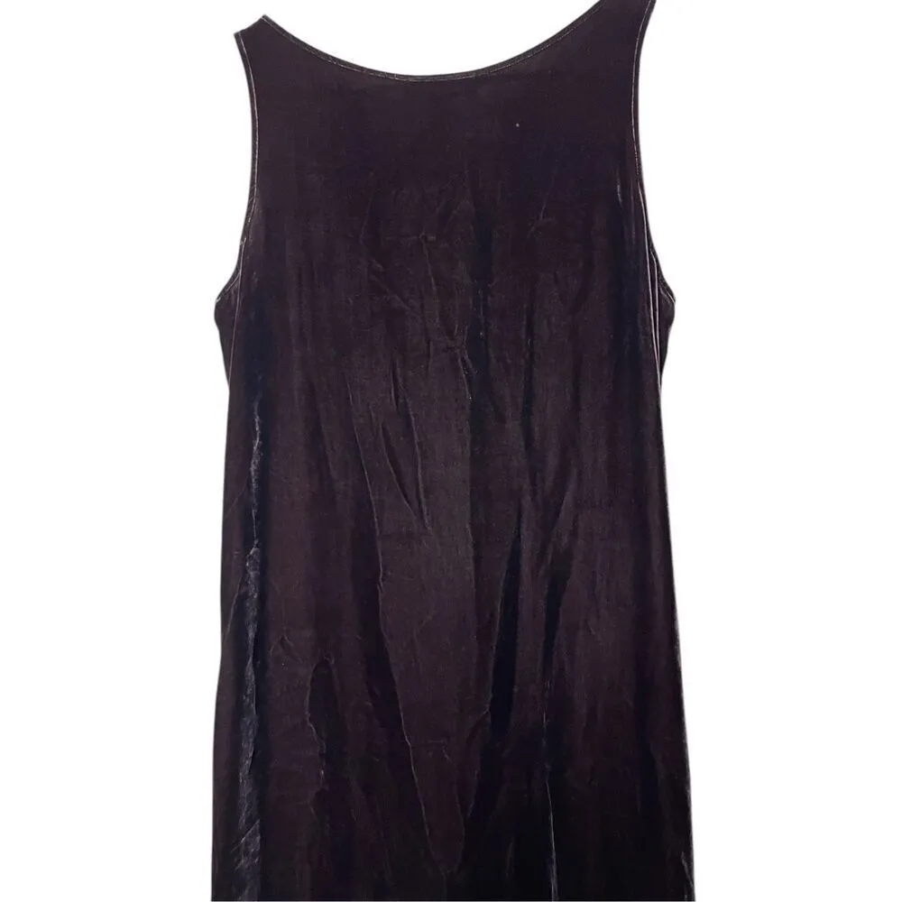 Vintage Harari Silk Blend Dark Brown Velvet Maxi Dress Size M NWT Size M - Image 10