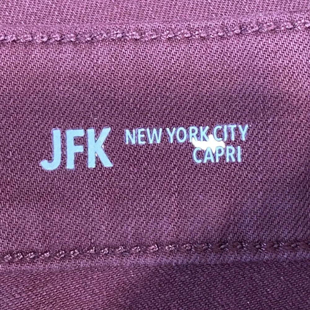 New Warp + Weft Ladies Vineyard Wine New York City Capri Denim Jeans - Image 7