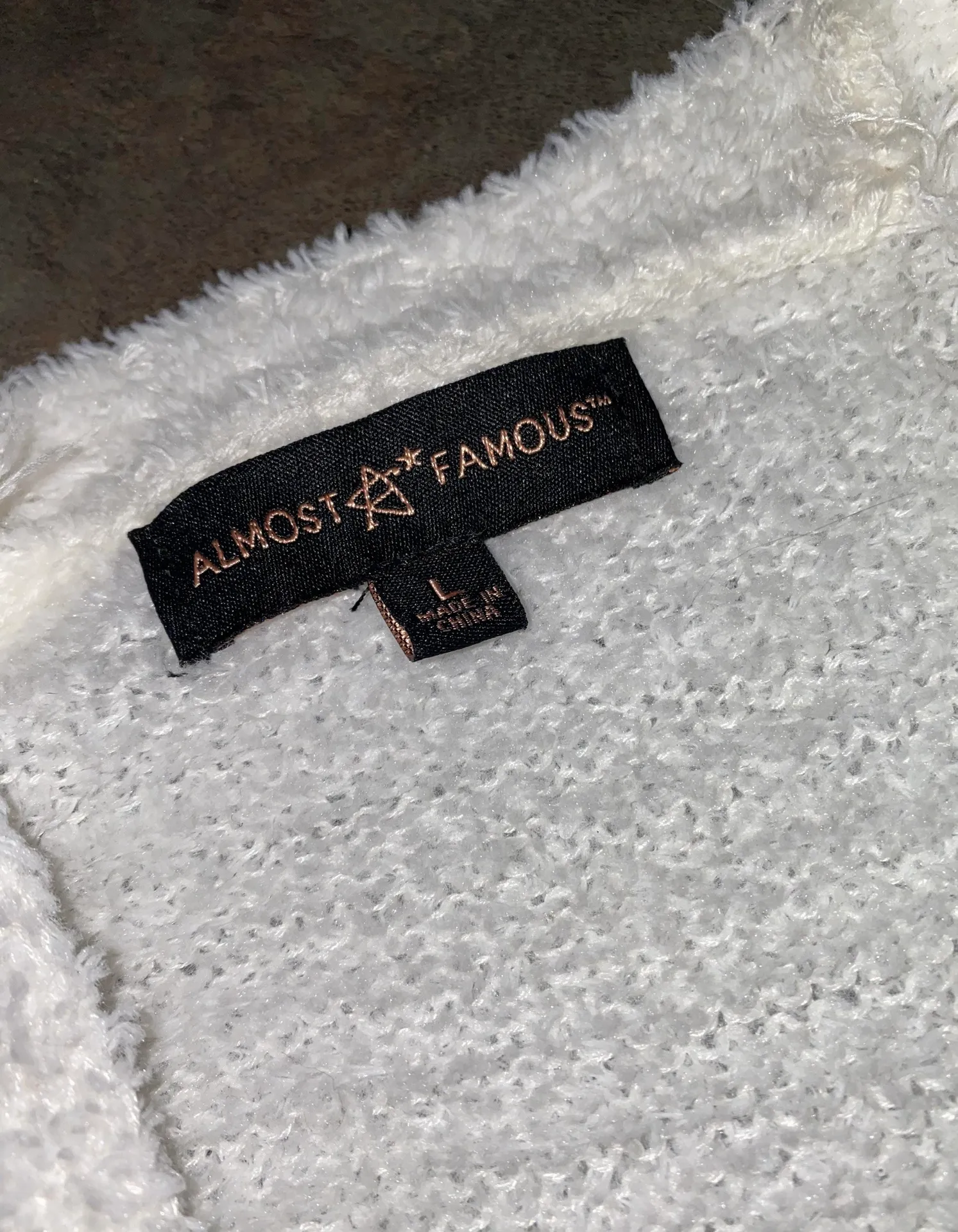 Almost Famous Fuzzy White Cardigan  - Image 4