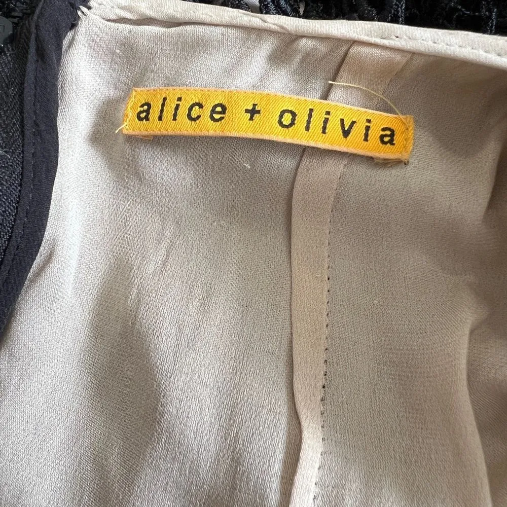 Alice + Olivia Dandi Floral Lace Long Sleeve Backless Cutout Midi Dress 0 - Image 11