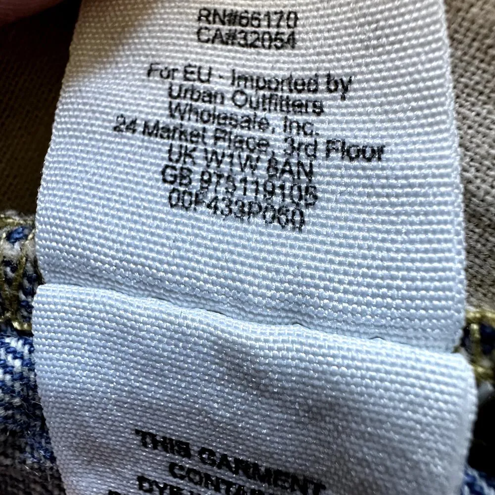 Free People Lace Hem Jean Shorts Mid Rise Casual Denim 100% Cotton Blue 28 - Image 5