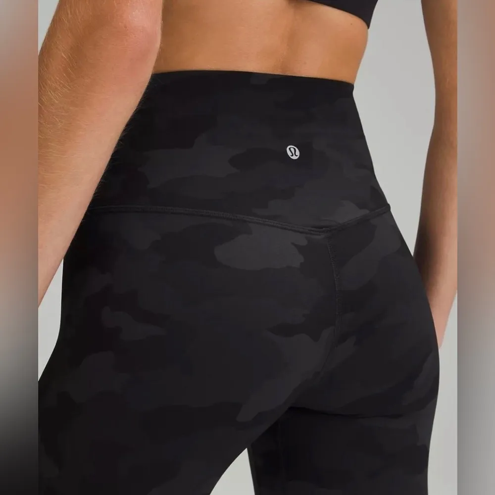 Lululemon Align High Rise 25” Black Camo Coal Multi Leggings Size 4 - Image 7