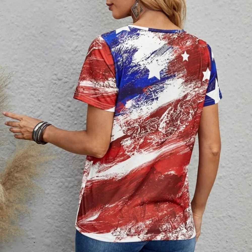 Patriotic American Flag Top Size M - Image 3