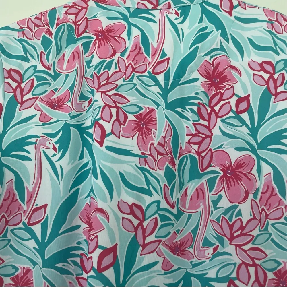 TAIL NWT Zaya UPF 50+ Flamboyance Printed Half Sleeve Tennis Golf Dress Size S Blue - Image 14