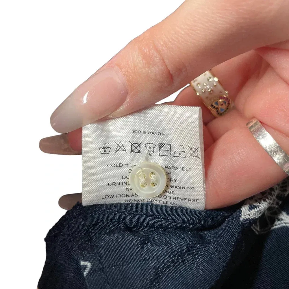 Faithfull The Brand Lane Off The Shoulder‎ Romper Navy Blue Paisley Size US 6 - Image 11