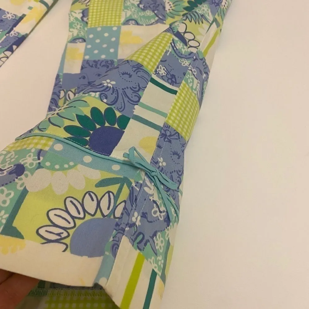 Lilly Pulitzer zoo print trophy patchwork capris C20 - Image 8