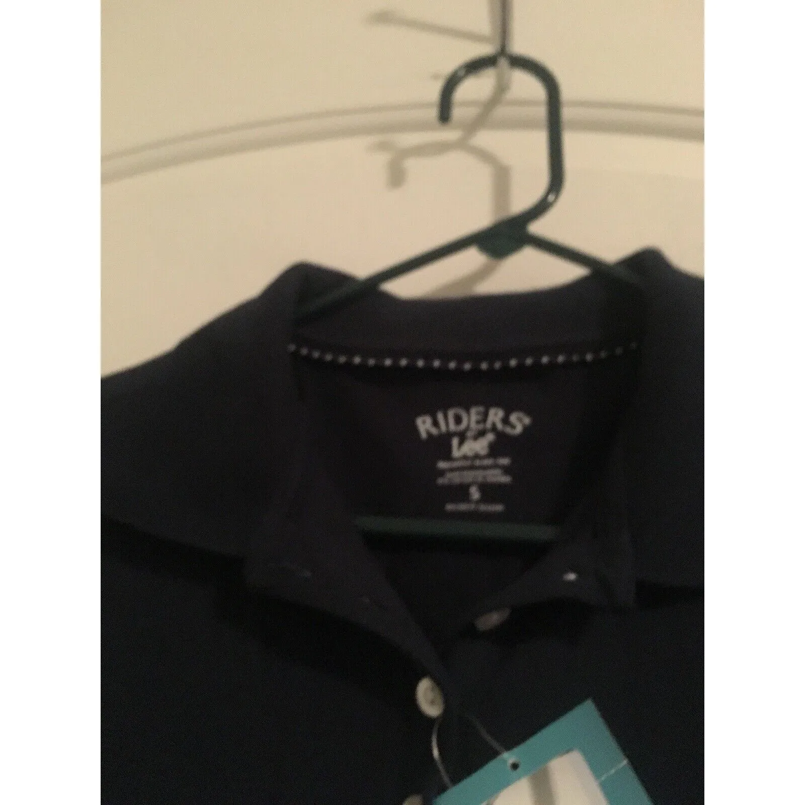 Riders By Lee Polo Shirt Women's Blue Short Sleeve Polo Shirt Size Small - Image 5
