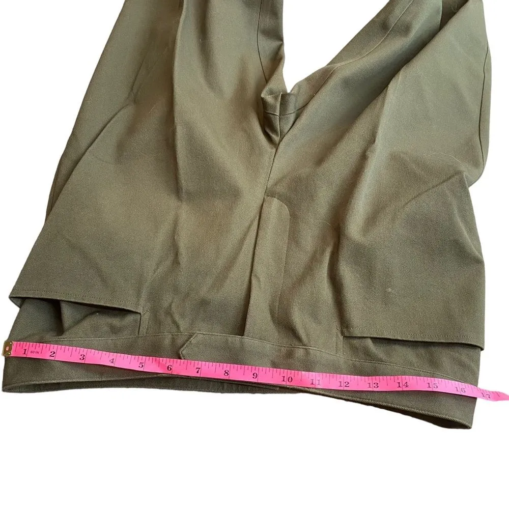 Nordstrom Classiques‎ Entier Green Pleat Front Dress Pant Size 14 - Image 9