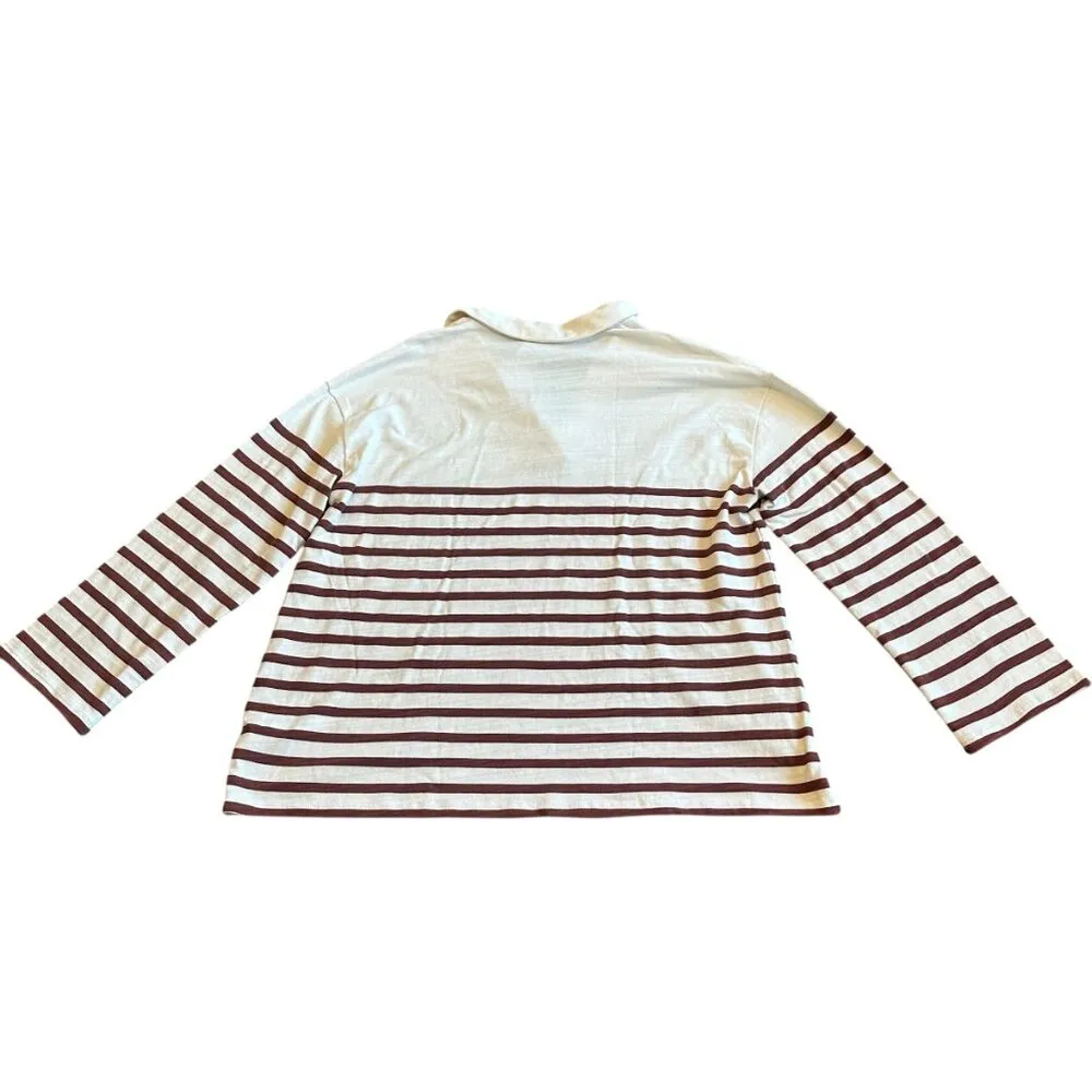 Lane Bryant Pullover Stripe Sweater Collar 100% Cotton Size 18/20 Women's NWT - Image 7