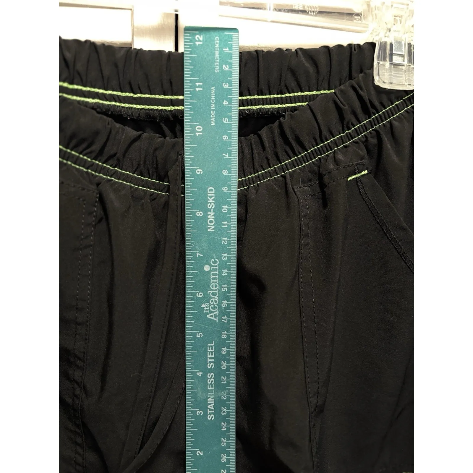 Scrubstar Active Black Elastic/Tie Waist Scrub Pants Joggers Size S Pockets Medi - Image 2