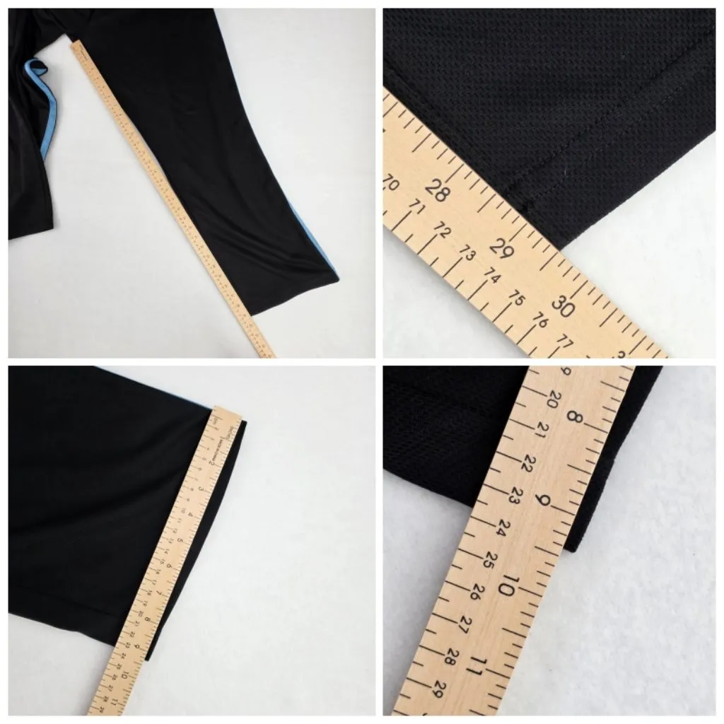 Vintage Prospirit Athletic Pants Sz XL (estimated) Black w Blue Accent Stripes - Image 7