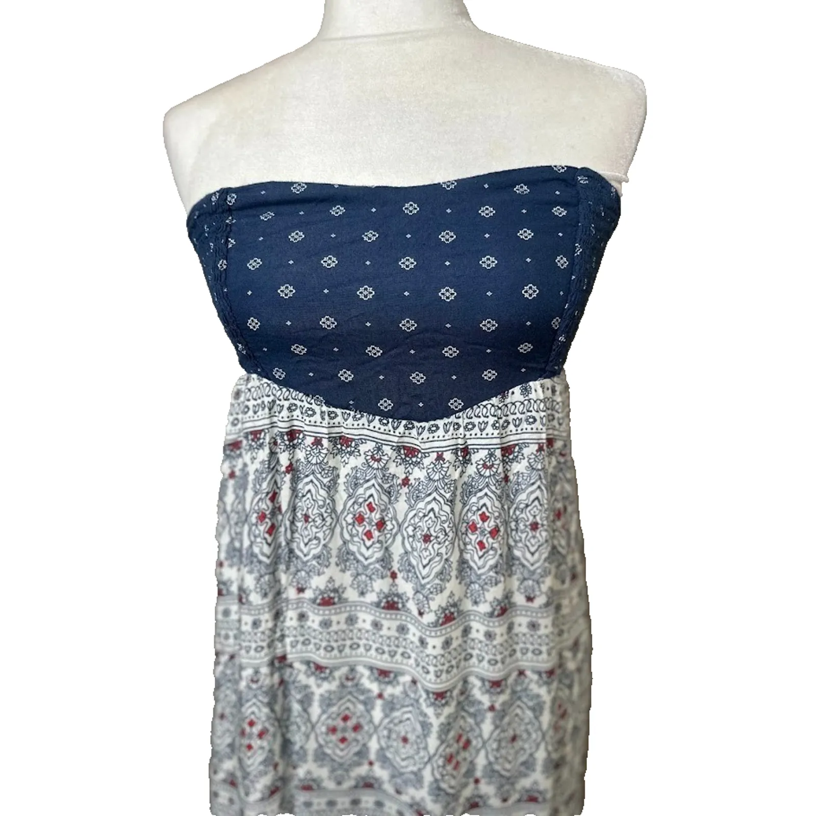 Roxy Maxi Dress Floral Boho Beach Dress Medium Bohemian Gypsy Coastal Indie - Image 2