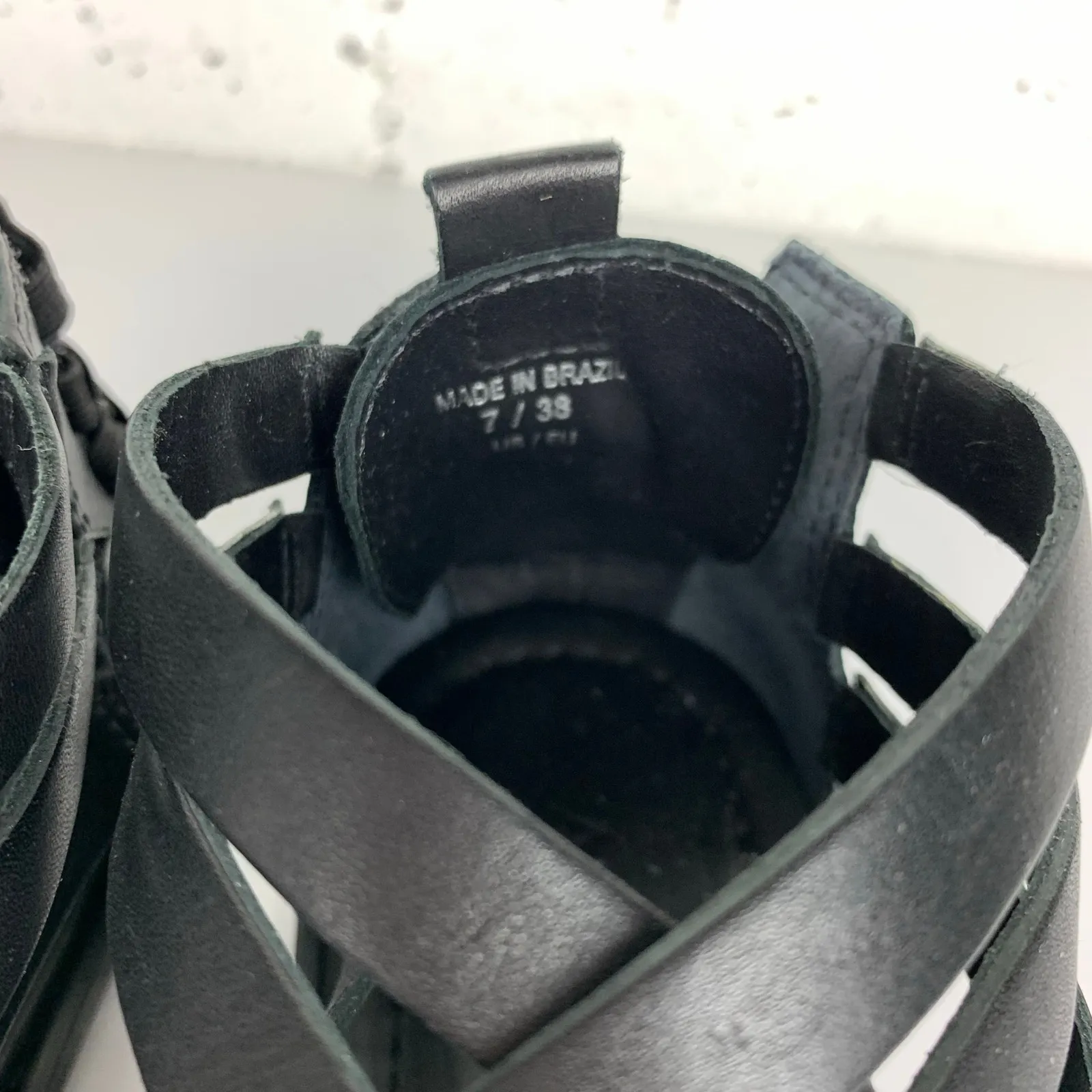 A7EIJE New York Womens Flint Woven Sandals Gladiator Open Toe Black Size 7 - Image 14