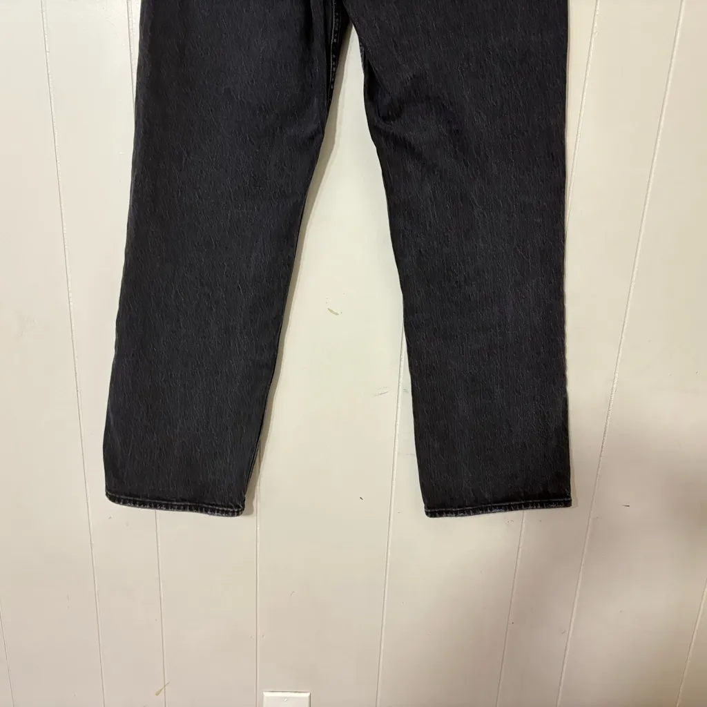 Abercrombie & Fitch Curve Love Baggy Low Rise Jeans Black Size 4 / 27 - Image 7