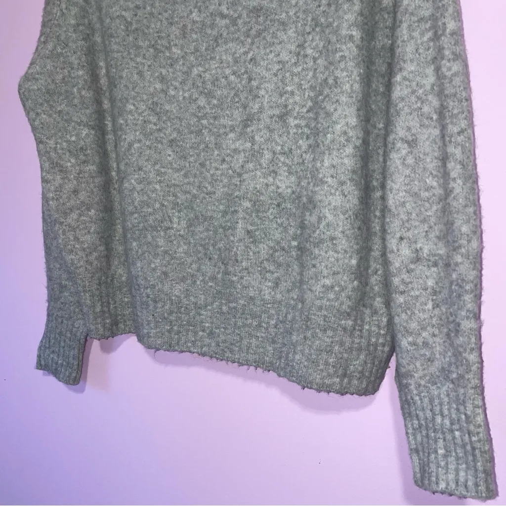 H&M Off Shoulder Cowl Neck Sweater Women S Oversized Cozy Wool Normcore Preppy - Image 3