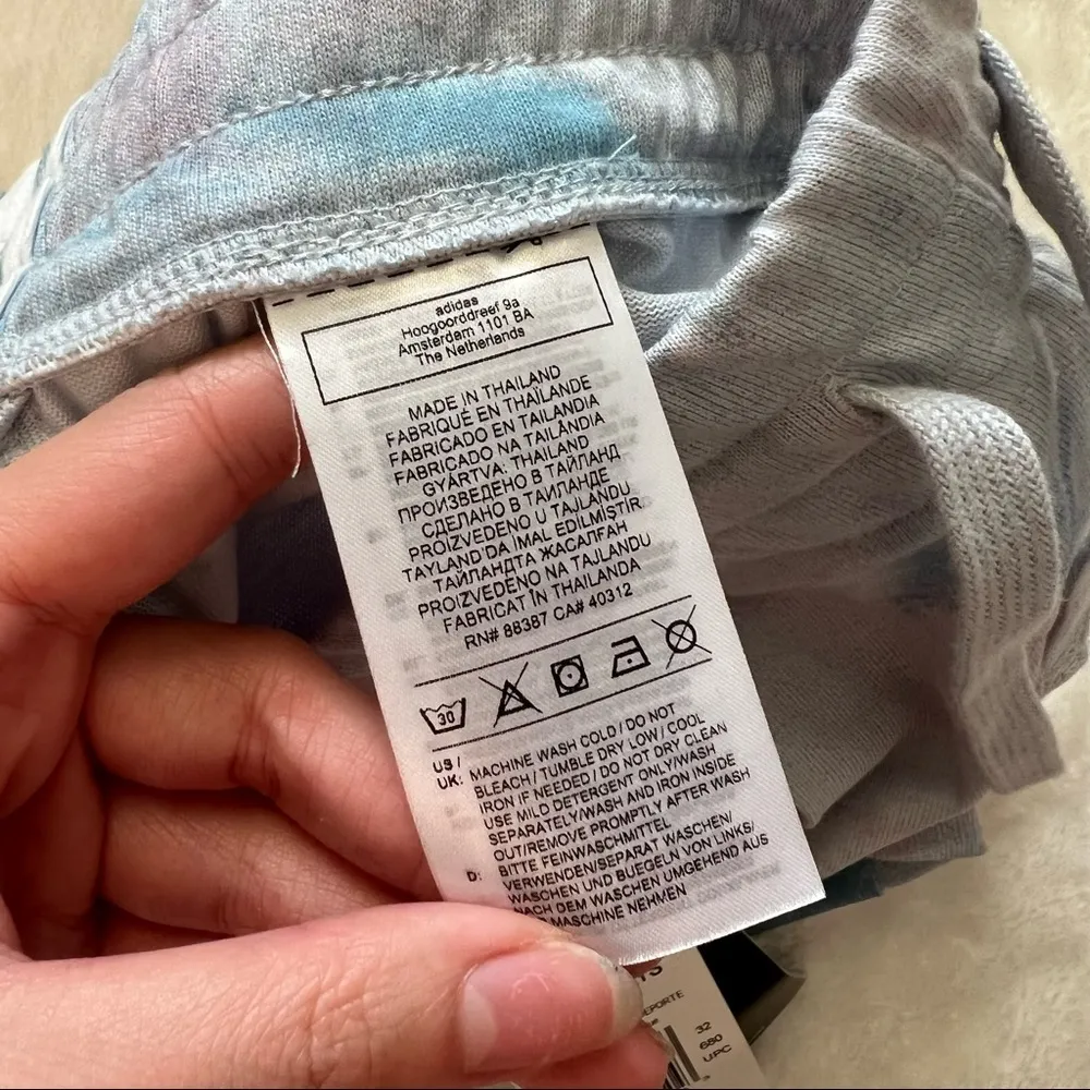 ADIDAS SP Shorts Blue Pink Tie Dye Shorts - XS-  NWT - Image 4