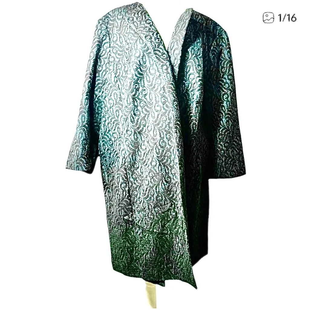 NWOT Talbots W 22 Petite = 3X Petite Black Lace overlay  Coat Special events - Image 6