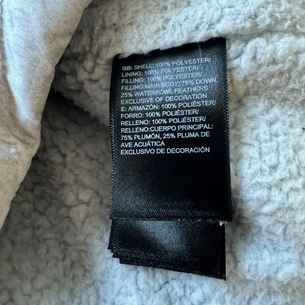 The North Face 550 Down Puffer White Camouflage Hooded Sherpa Fleece - Image 6