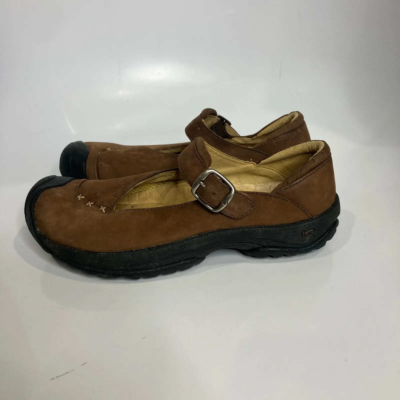 Keen brown leather mary Jane shoes women's size 6.5 cottagecore wide toe box - Image 4