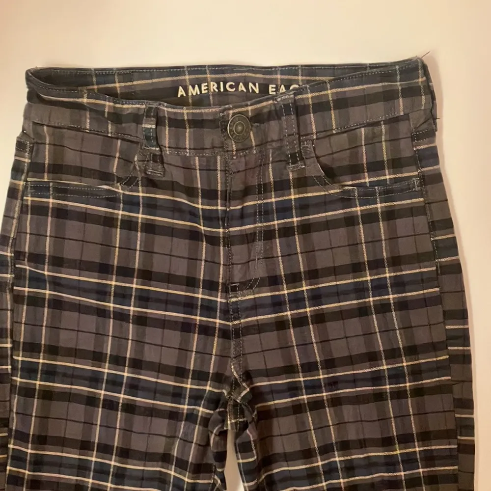 American Eagle Plaid Skinny Hi-Rise Jeggings - Image 5