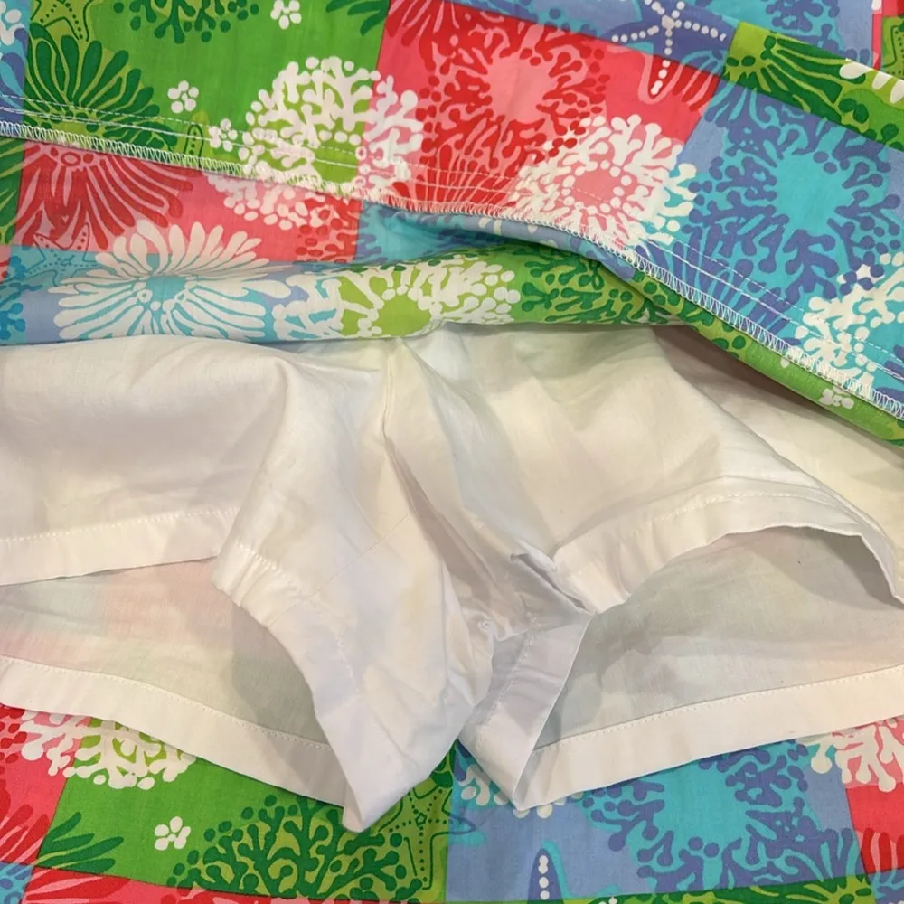 Lily Pulitzer Colorful Floral Patchwork side zip skort - Image 9