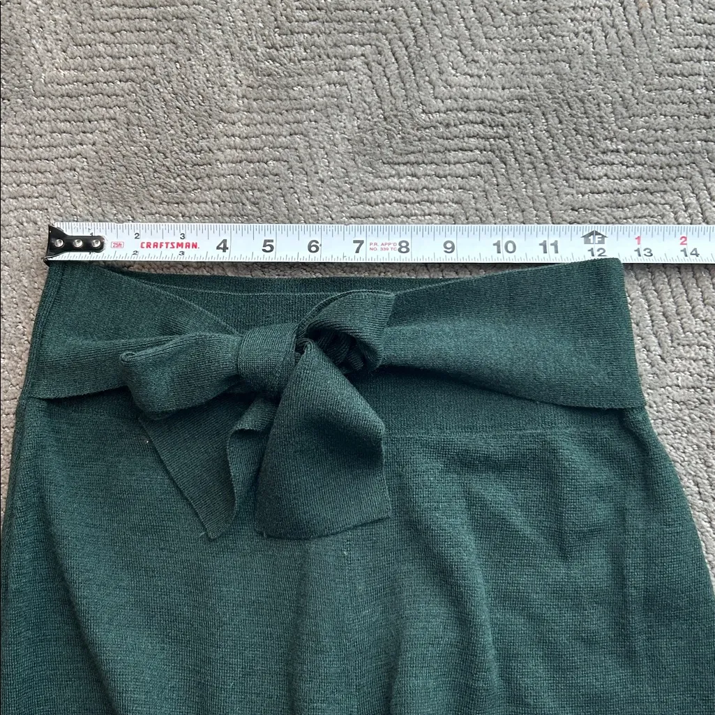 Anthropologie HOM Green Knit Wide Leg Pants Size XS Tie Waist NWT - Image 6