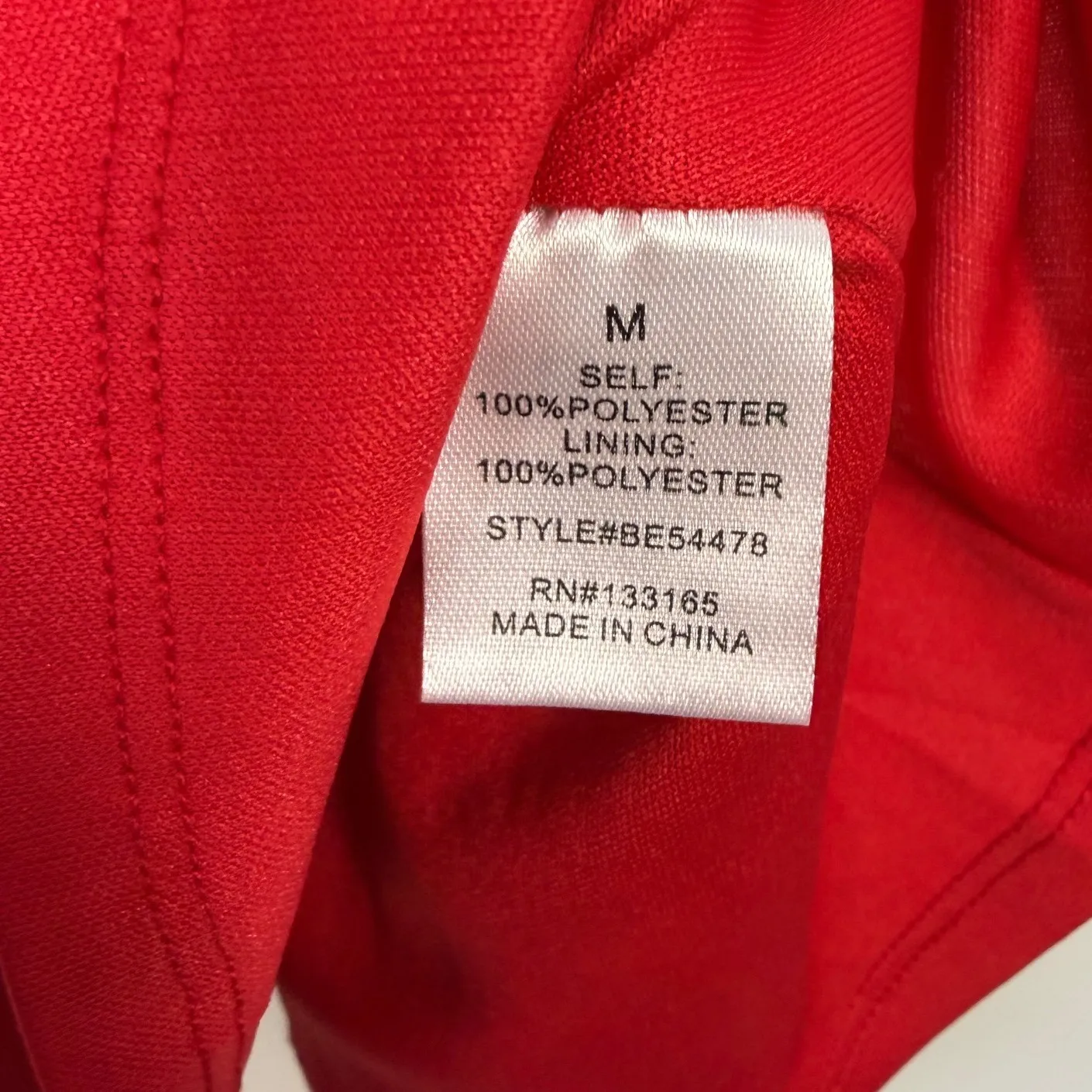 Altard State Red Bow Tie Shoulder V Neck A Line Dress Size M Valentine Fit Flare - Image 4