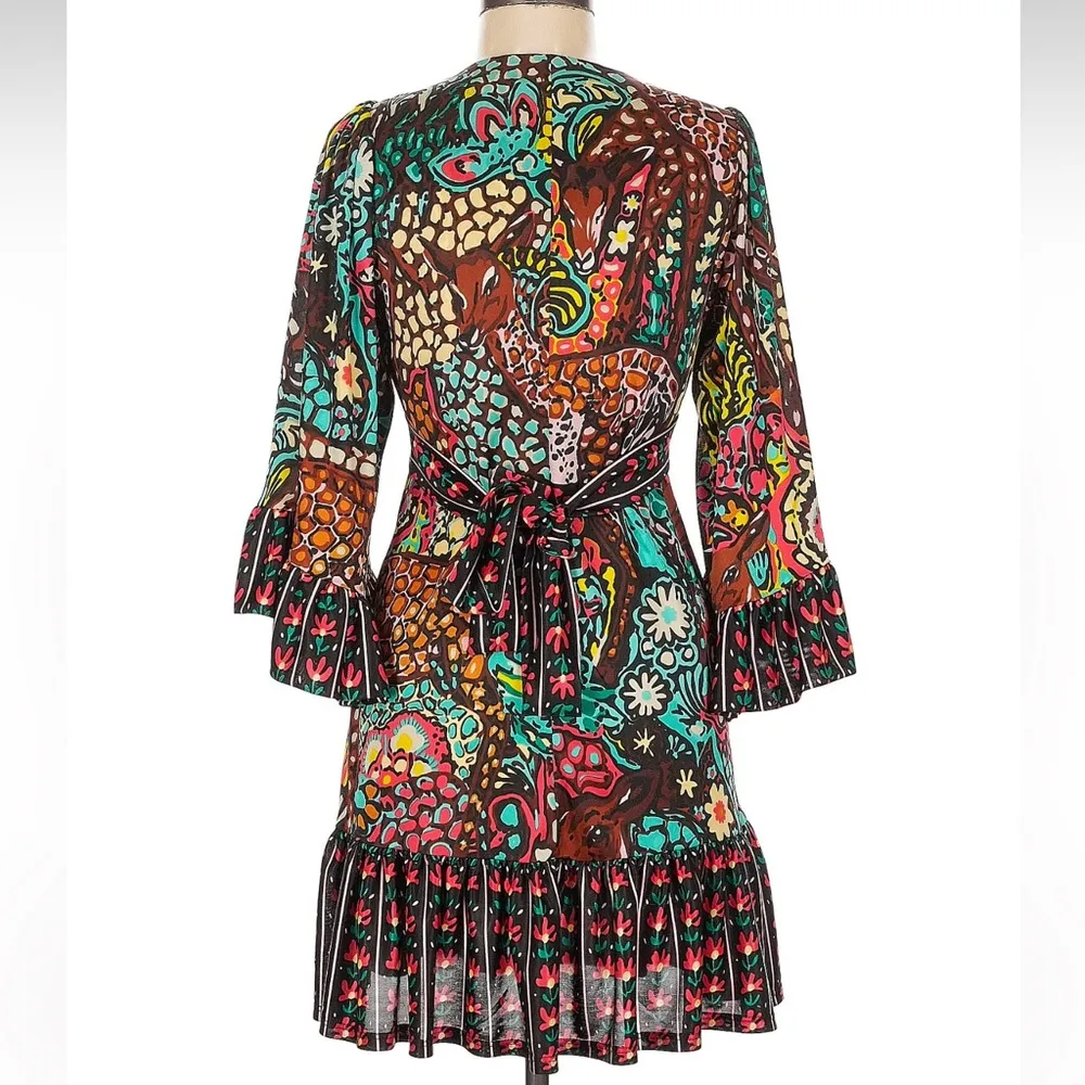 Vintage Betsey Johnson Runway 2000’s Y2K Bambi Deer Print Runway Dress Size 6 S - Image 2