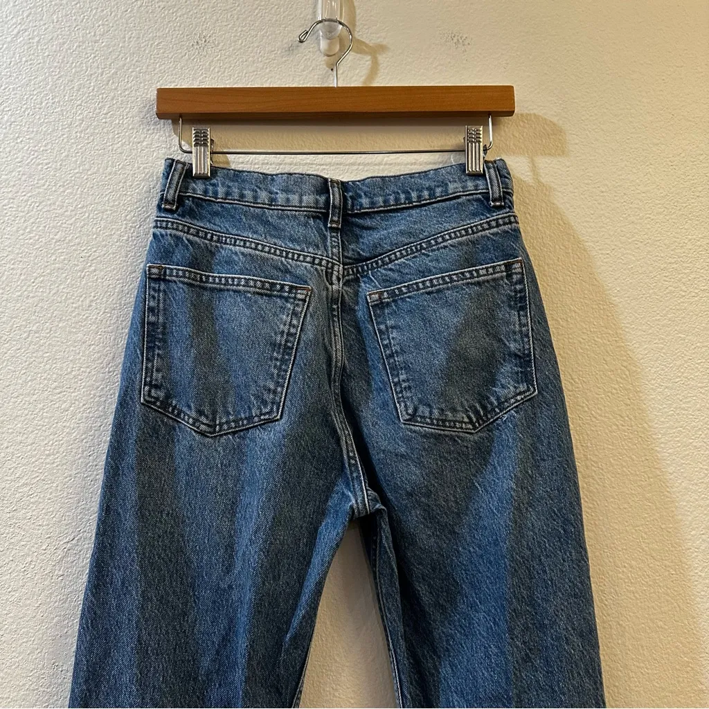 Reformation Cynthia Linen Patch High Rise Jeans Size 26 - Image 8