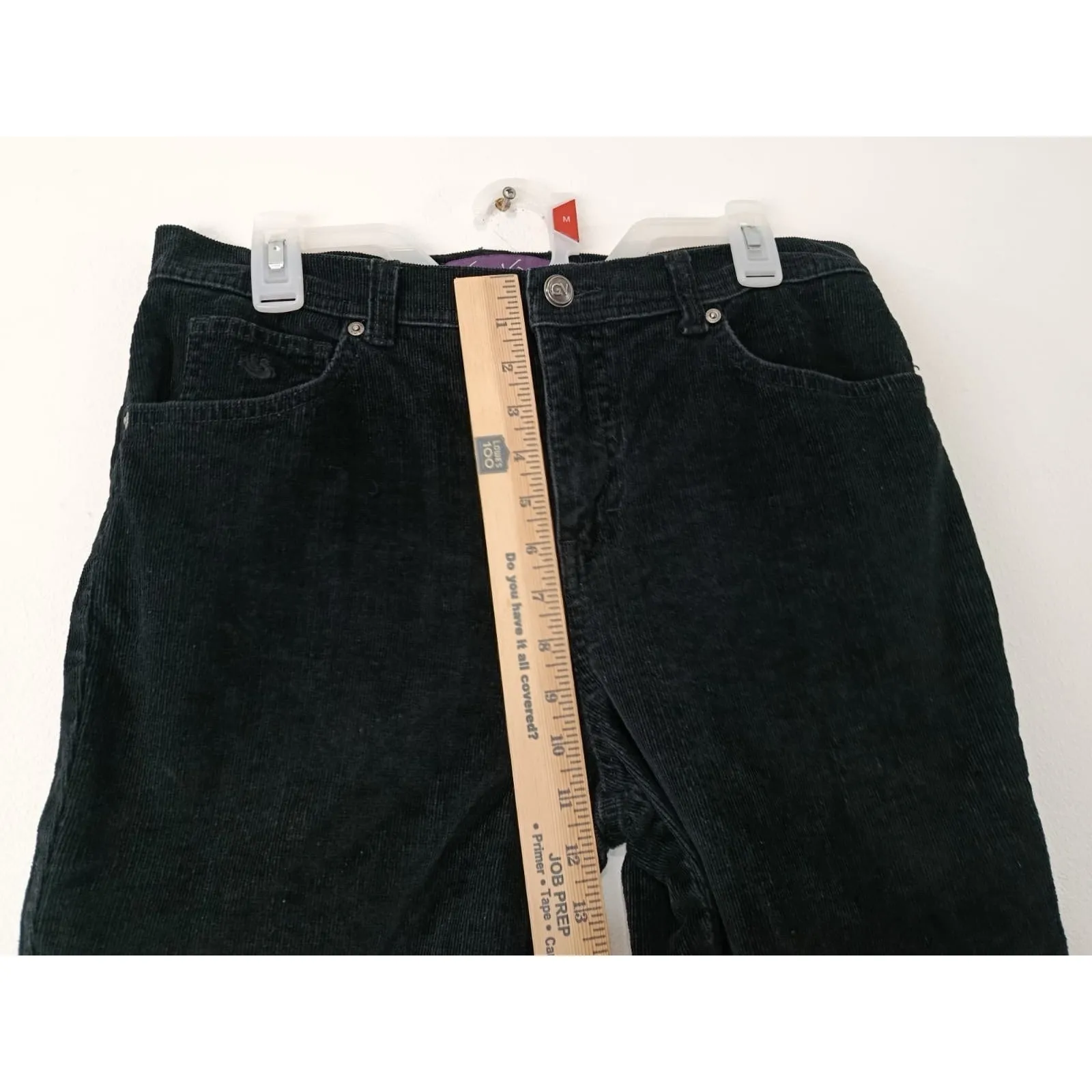 Gloria Vanderbilt Women's Corduroy Jeans Amanda Straight Leg Black Size 12 P - Image 3
