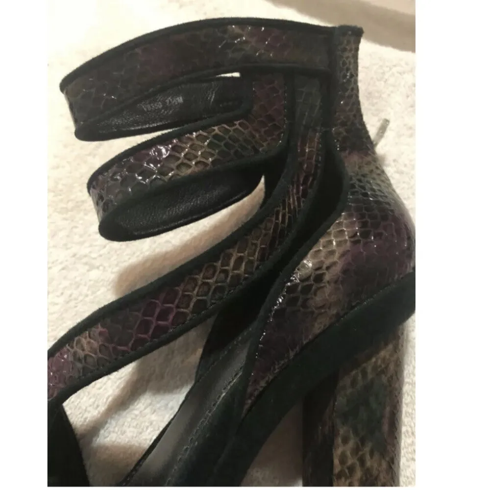 Rachel Zoe Payton Green Suede And Reptile Platform Sandal Women’s 7.5 NWT - Image 10