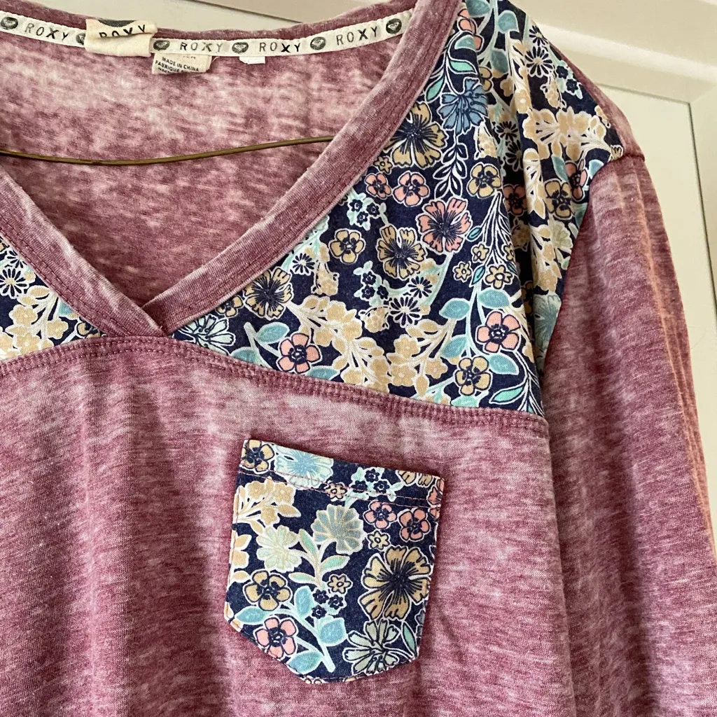 Roxy  Mauve Floral Top - Image 2