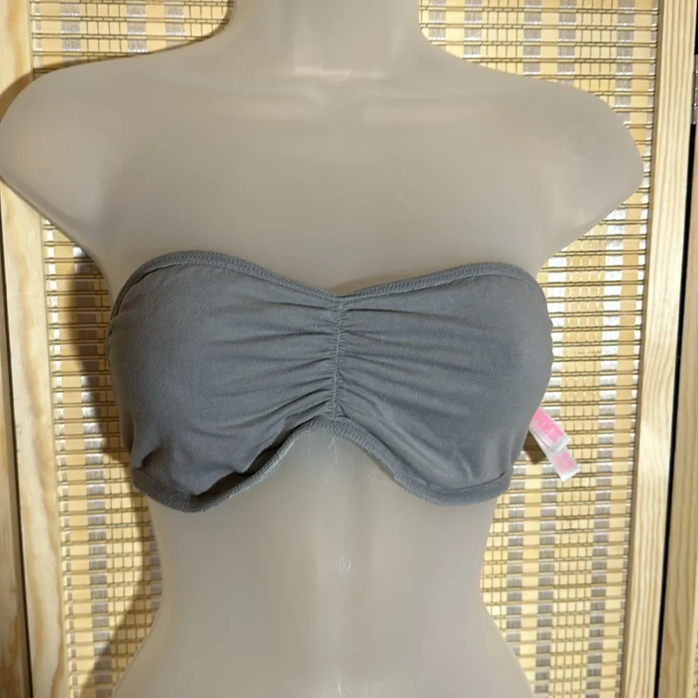 PINK Victoria's Secret Lilac or Pale Blue Gray Lace Bandeau Medium M - Image 9