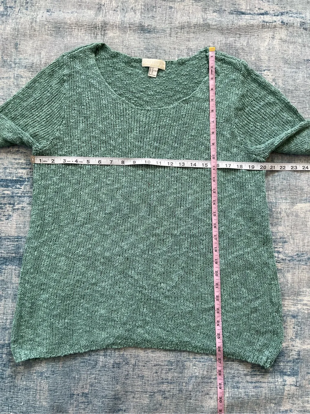 Forever 21  + Ocean Green Scoop Neck Loose Knit Sweater 2X - Image 7