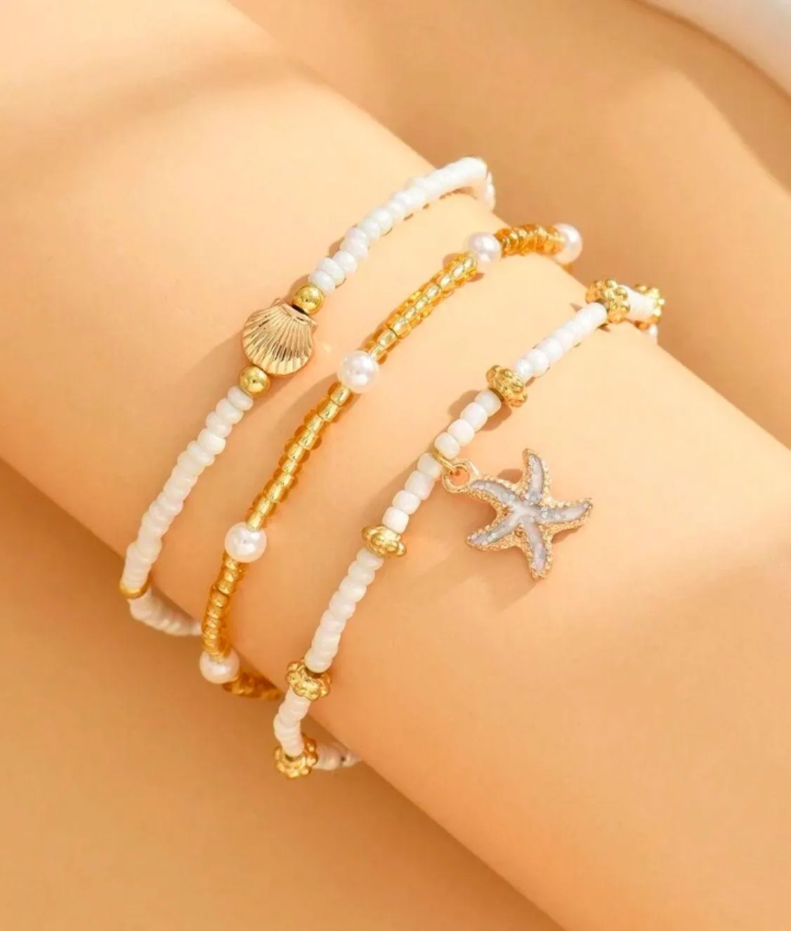3 pcs anklet beads for summer- vacation jewelry  - Image 7