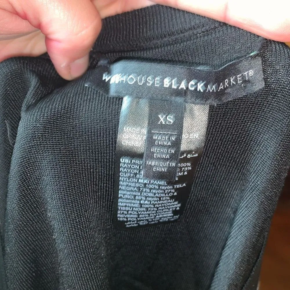 White House Black Market black & pink striped XS cardigan - Image 3