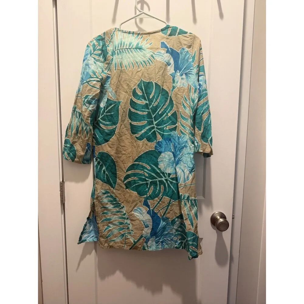 Debbie Katz South Beach Small Floral Beach Trip Cover Up Swim Preppy - Image 4